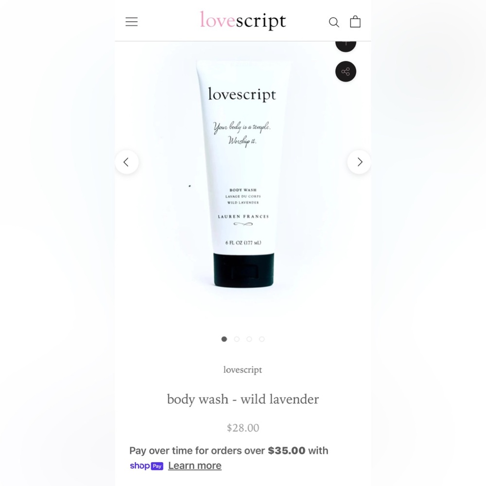 Wild Lavender Body Wash - White